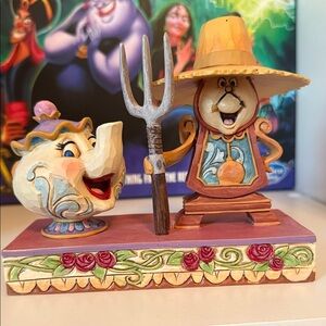 Disney Jim Shore Mrs. Potts and Cogsworth Figurine